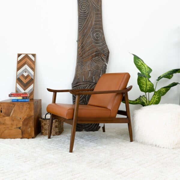 BrandonDarkTanLeatherLoungeChair 3