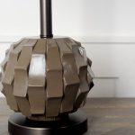 Brant I 25" Brown Resin Base White Shade Table Lamp