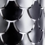 Brasseur III 10.5x22 Black Toned Metal Fish Scale Wall Sconce