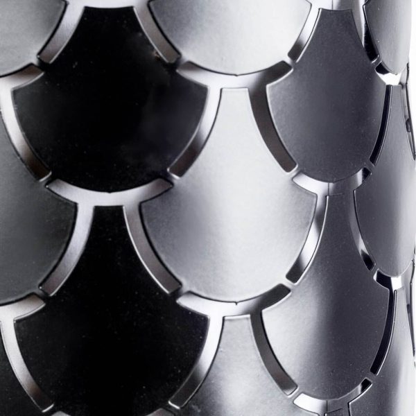 Brasseur III 10.5x22 Black Toned Metal Fish Scale Wall Sconce 1