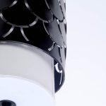 Brasseur III 10.5x22 Black Toned Metal Fish Scale Wall Sconce