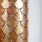 Brasseur IV 10.5x22 Gold Toned Metal Fish Scale Wall Sconce