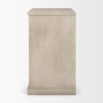 Braxton 33.5L x 18.5W x 31.5H Beige Wood W/Black Accents 2 Door Accent Cabinet