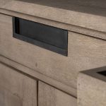 Braxton III 81.5x18.5 Natural Brown Solid Wood 3 Drawer 6 Door Sideboard