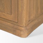 Braxton Light Brown Solid Wood w/ Gunmetal Knobs Accent Cabinet 1 Drawer 2 Doors