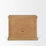 Braxton Light Brown Solid Wood w/ Gunmetal Knobs Accent Cabinet 1 Drawer 2 Doors