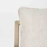 Brayden 28.3L x 34.1W x 35H Light Brown Wood W/ Beige Fabric Seat Accent Chair