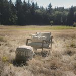 Brayden 28.3L x 34.1W x 35H Light Brown Wood W/ Beige Fabric Seat Accent Chair