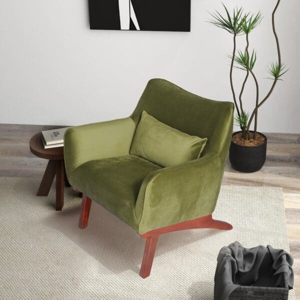 BraydenOliveGreenVelvetLoungeChair 4