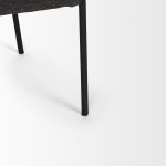 Brently Dining Chair w/ Gray Fabric & Matte Black Metal Legs