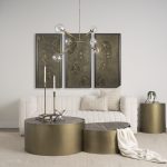 Britton Gold Metal w/ Clear Glass Globes 6-Light Chandelier