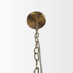 Britton Gold Metal w/ Clear Glass Globes 6-Light Chandelier