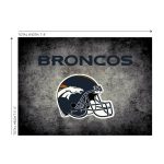 Broncos 6x8 Distressed Area Rug Officially Licensed NFL