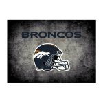 Broncos 6x8 Distressed Area Rug Officially Licensed NFL