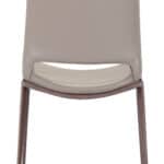 Brown Faux Leather Dining Chair with Walnut Frame (Set of 2)
