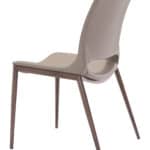 Brown Faux Leather Dining Chair with Walnut Frame (Set of 2)