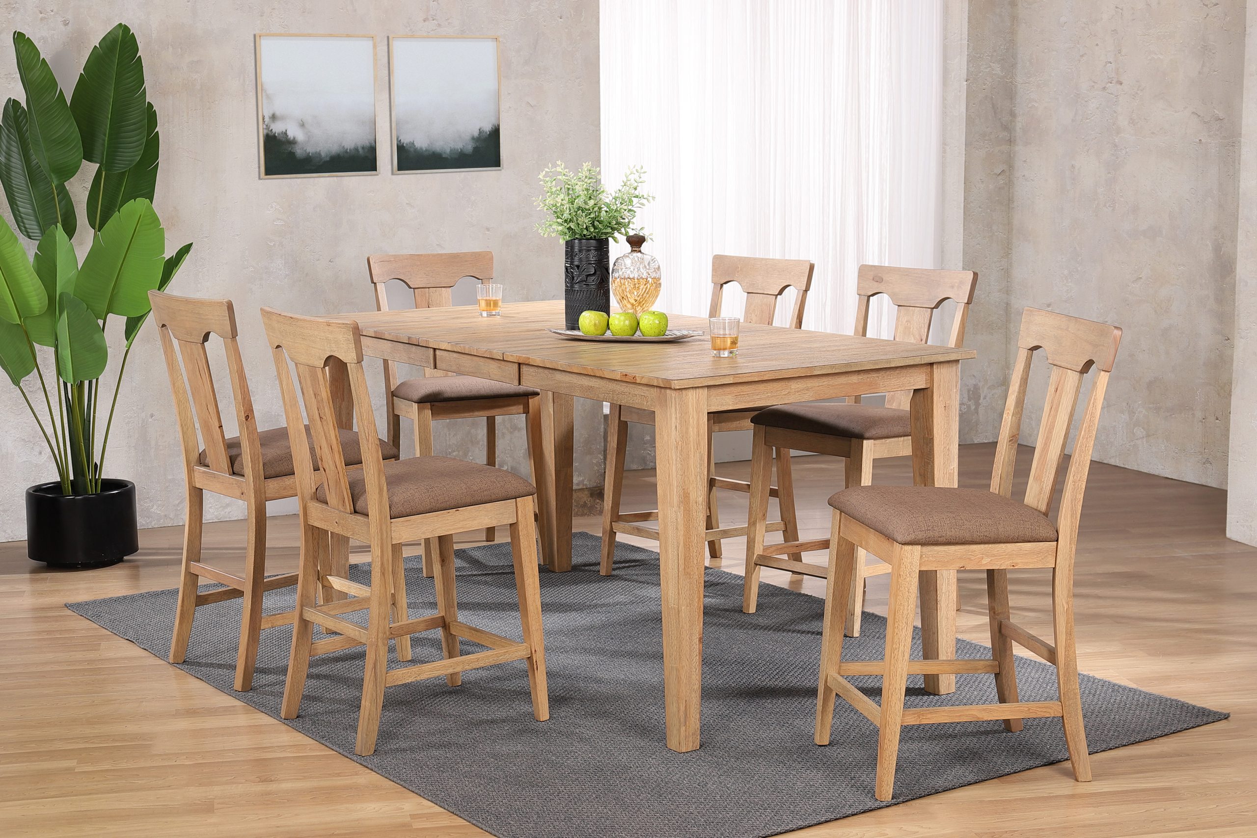 brownstone counter height leg dining table