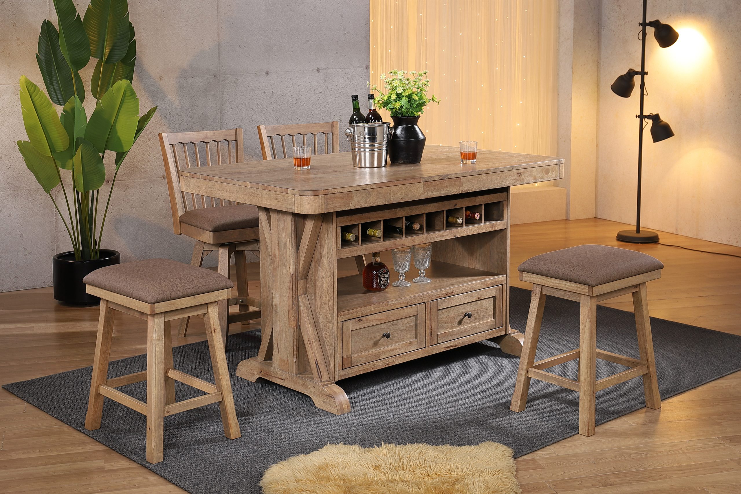 brownstone 24-inch spindle back swivel counter stool