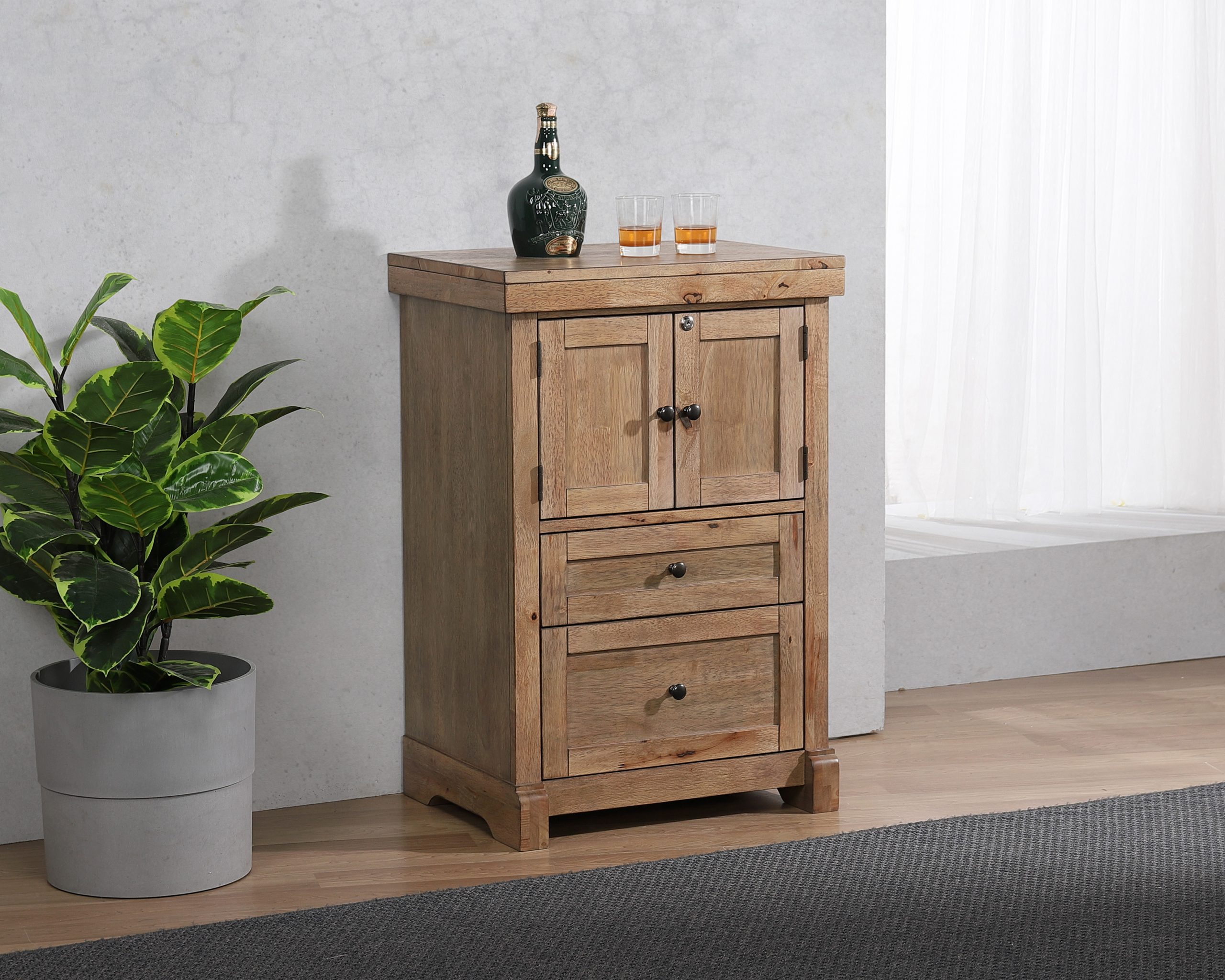 brownstone small spirit cabinet