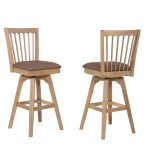 Brownstone 30-Inch Panel Back Swivel Bar Stool