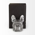 Bruno (Set of 2) 5L x 5W Silver American Bulldog Bookends