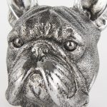 Bruno (Set of 2) 5L x 5W Silver American Bulldog Bookends