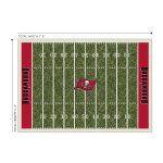 Buccaneers 6x8 Football Field Area Rug NFL Licensed