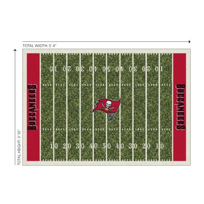 Buccaneers Homefield 4x6 Football Field Area Rug