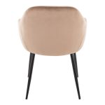Buena Black Metal Brown Velvet Contemporary Dining Chairs (Set of 2) 15 Buena Black Metal Brown Velvet Contemporary Dining Chairs (Set of 2)