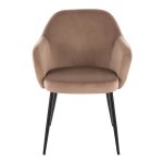 Buena Black Metal Brown Velvet Contemporary Dining Chairs (Set of 2) 16 Buena Black Metal Brown Velvet Contemporary Dining Chairs (Set of 2)