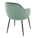 Buena Black Metal Green Velvet Contemporary Dining Chairs (Set of 2) 14 Buena Black Metal Green Velvet Contemporary Dining Chairs (Set of 2)