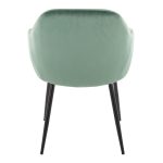 Buena Black Metal Green Velvet Contemporary Dining Chairs (Set of 2) 15 Buena Black Metal Green Velvet Contemporary Dining Chairs (Set of 2)