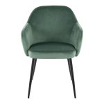 Buena Black Metal Green Velvet Contemporary Dining Chairs (Set of 2) 16 Buena Black Metal Green Velvet Contemporary Dining Chairs (Set of 2)