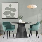 Buena Black Wood Green Velvet Contemporary Dining Chairs (Set of 2) 10 Buena Black Wood Green Velvet Contemporary Dining Chairs (Set of 2)