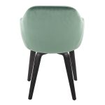 Buena Black Wood Green Velvet Contemporary Dining Chairs (Set of 2) 15 Buena Black Wood Green Velvet Contemporary Dining Chairs (Set of 2)