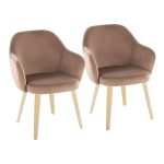Buena Brown Velvet Contemporary Dining Chairs (Set of 2) 11 Buena Brown Velvet Contemporary Dining Chairs (Set of 2)