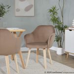 Buena Brown Velvet Contemporary Dining Chairs (Set of 2) 10 Buena Brown Velvet Contemporary Dining Chairs (Set of 2)
