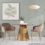 Buena Brown Velvet Gold Contemporary Dining Chairs (Set of 2) 10 Buena Brown Velvet Gold Contemporary Dining Chairs (Set of 2)