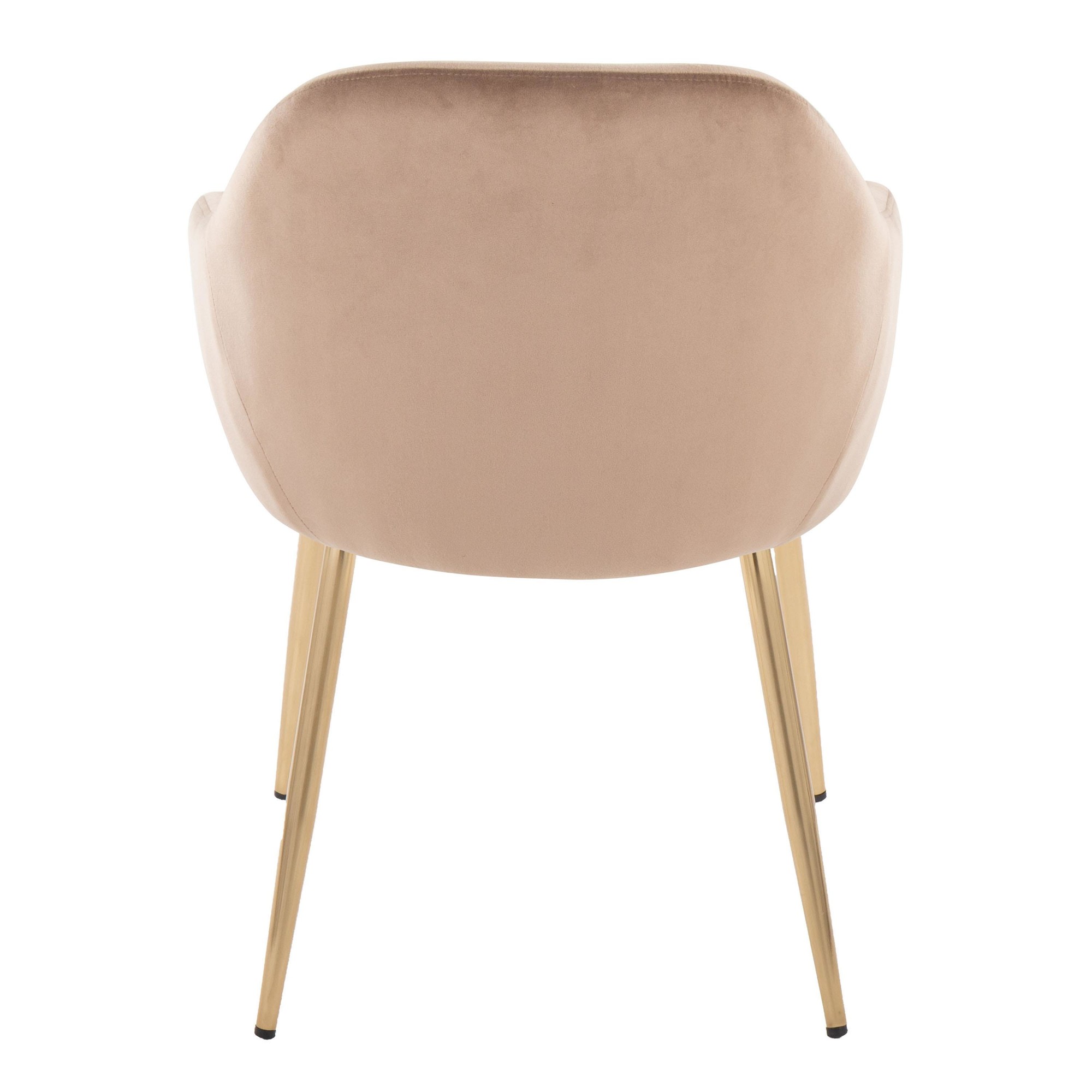 Buena Brown Velvet Gold Contemporary Dining Chairs (Set of 2) 6 Buena Brown Velvet Gold Contemporary Dining Chairs (Set of 2) - Image 6