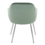 Buena Chrome Green Velvet Contemporary Dining Chairs (Set of 2) 15 Buena Chrome Green Velvet Contemporary Dining Chairs (Set of 2)