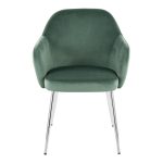 Buena Chrome Green Velvet Contemporary Dining Chairs (Set of 2) 16 Buena Chrome Green Velvet Contemporary Dining Chairs (Set of 2)