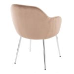 Buena Contemporary Brown Velvet Dining Chairs Chrome Metal (Set of 2) 12 Buena Contemporary Brown Velvet Dining Chairs Chrome Metal (Set of 2)