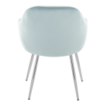Buena Contemporary Light Blue Velvet Dining Chairs Chrome (Set of 2) 15 Buena Contemporary Light Blue Velvet Dining Chairs Chrome (Set of 2)