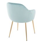 Buena Gold and Light Blue Velvet Contemporary Dining Chairs (Set of 2) 14 Buena Gold and Light Blue Velvet Contemporary Dining Chairs (Set of 2)