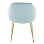 Buena Gold and Light Blue Velvet Contemporary Dining Chairs (Set of 2) 15 Buena Gold and Light Blue Velvet Contemporary Dining Chairs (Set of 2)