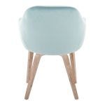 Buena Light Blue Velvet Whitewashed Wood Contemporary Dining Chairs (Set of 2) 15 Buena Light Blue Velvet Whitewashed Wood Contemporary Dining Chairs (Set of 2)