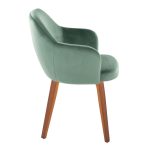 Buena Walnut Wood and Green Velvet Contemporary Dining Chairs (Set of 2) 13 Buena Walnut Wood and Green Velvet Contemporary Dining Chairs (Set of 2)