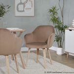 Buena Whitewashed Wood Brown Velvet Contemporary Dining Chairs (Set of 2) 10 Buena Whitewashed Wood Brown Velvet Contemporary Dining Chairs (Set of 2)