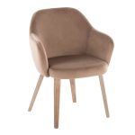 Buena Whitewashed Wood Brown Velvet Contemporary Dining Chairs (Set of 2) 12 Buena Whitewashed Wood Brown Velvet Contemporary Dining Chairs (Set of 2)