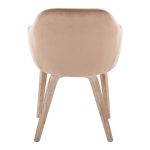 Buena Whitewashed Wood Brown Velvet Contemporary Dining Chairs (Set of 2) 15 Buena Whitewashed Wood Brown Velvet Contemporary Dining Chairs (Set of 2)